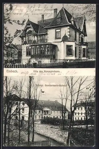 AK Einbeck, Villa des Kommandeurs und Königl. Gendarmerie-Schule