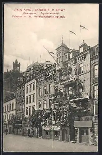 AK Cochem, Hotel Kemp, Aussenansicht