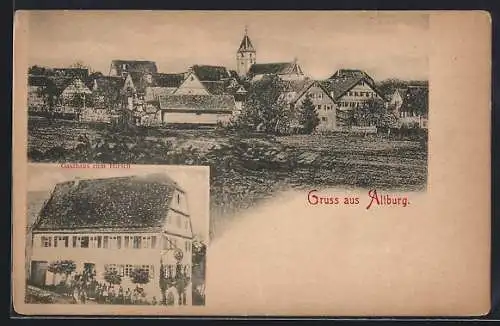 AK Altburg, Gasthaus zum Hirsch, Gesamtansicht