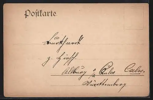 AK Altburg, Gasthaus zum Hirsch, Gesamtansicht