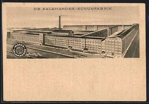 AK Kornwestheim, Die Salamander-Schuhfabrik