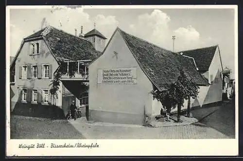 AK Bissersheim, Strassenpartie am Weingut Böll