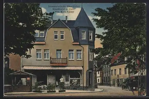 AK Oberbieber, Konditorei u. Cafe, Besitzer Karl Müller