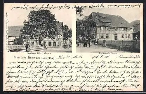 AK Stöckheim /Leinethal, Gasthaus Albert Ahrens, Oeconomie Hesse