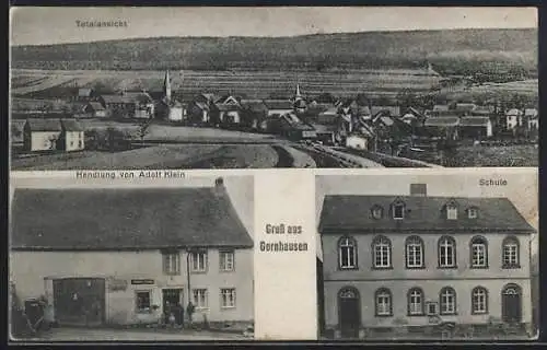 AK Gornhausen, Handlung v. Adolf Klein, Schule, Totalansicht