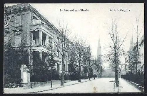 AK Berlin-Steglitz, Hohenzollern-Strasse Ecke Grenzburgstrasse