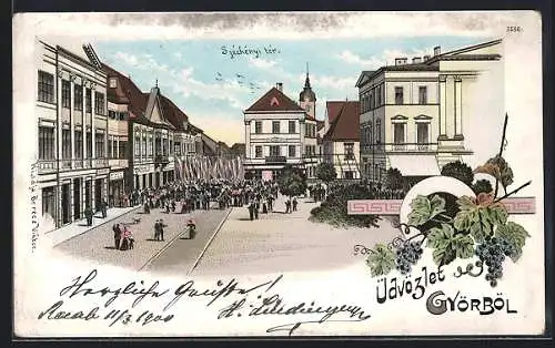 Lithographie Györ, Széchényi tér