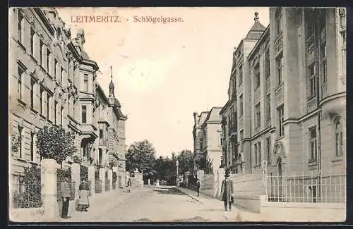 AK Leitmeritz, Blick in die Schlögelgasse