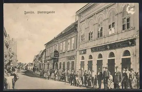 AK Semlin, Strassenblick in die Herrengasse