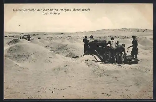 AK D.-S.-W.-Afrika, Diamantenfelder der Kolonialen Bergbau-Gesellschaft, Schlämmstation