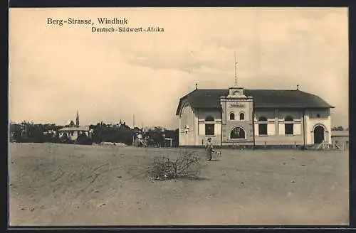 AK Windhuk /Deutsch-Südwest-Afrika, Turnhalle in der Berg-Strasse