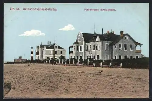 AK Swakopmund /Deutsch-Südwest-Afrika, Villen in der Post-Strasse