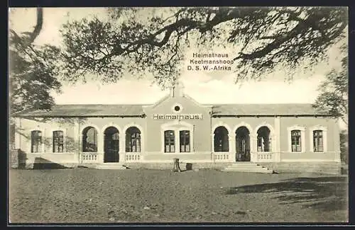 AK Keetmanshoop /Deutsch-Südwest-Afrika, Frontalansicht vom Heimathaus