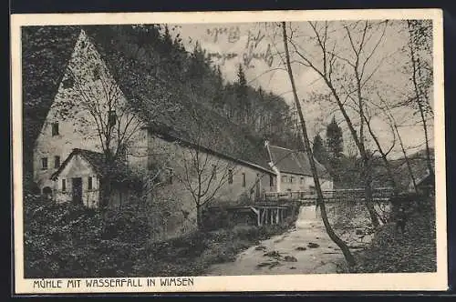 AK Wimsen, Mühle mit Wasserfall