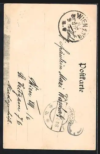 AK Reichenau an der Rax, Blick nach Hirschwang