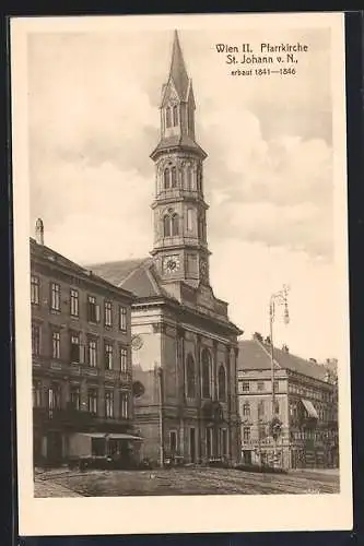 AK Wien, Pfarrkirche St. Johann v.N., erbaut 1841-1846