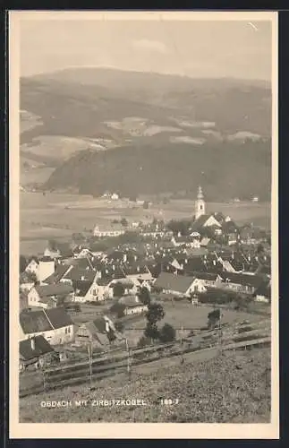 AK Obdach, Ortsansicht mit Zirbitzkogel