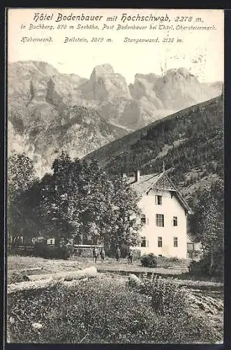 AK Thörl, Hôtel Bodenbauer mit Hochschwab