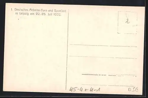 AK Leipzig, 1. Deutsches Arbeiter-Turn und Sportfest 1922, Eröffnungsumzug