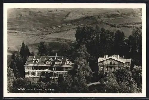 AK Wildemann i. Harz, Kurhaus mit Umgebung aus der Vogelschau