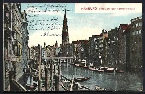 AK Alt-Hamburg, Fleet bei der Reimersbrücke