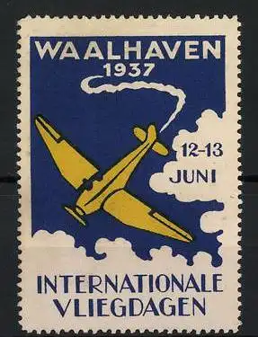 Reklamemarke Waalhaven, Internationale Vliegdagen 1937, Flugzeug