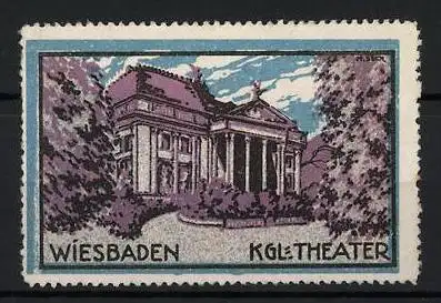 Reklamemarke Wiesbaden, Kgl. Theater, Historisches Gebäude