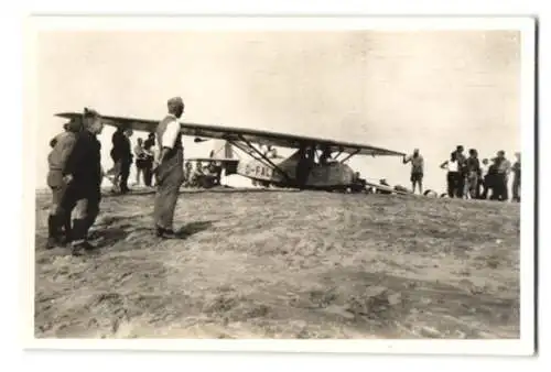 3 Fotografien Ansicht Bogatowo / Rositten, Segelflug 1934, Segelflugzeug Kennung: D-FALKE1