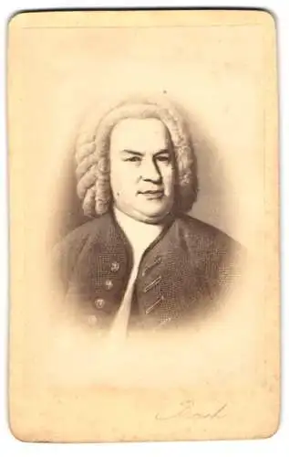 Fotografie unbekannter Fotograf und Ort, Johann Sebastian Bach, Komponist, nach einem Stich