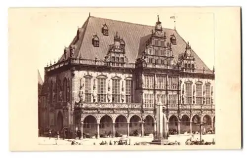 Fotografie unbekannter Fotograf, Ansicht Bremen, Blick auf das Rathaus