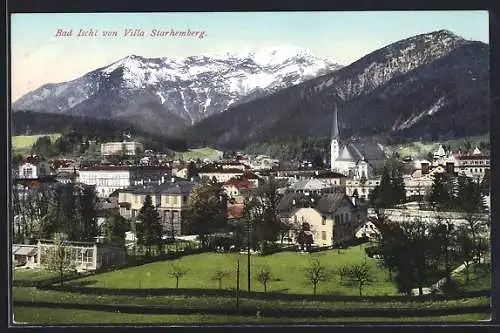 AK Bad Ischl, Totalansicht mit Kirche von der Villa Starhemberg aus