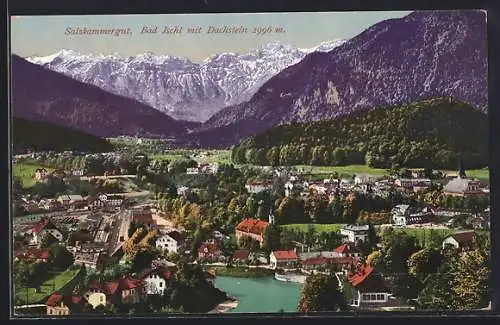 AK Bad Ischl, Ortsansicht mit Dachstein