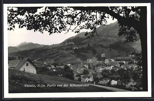 AK Ybbsitz, Ortsansicht von der Höhenstrasse aus gesehen