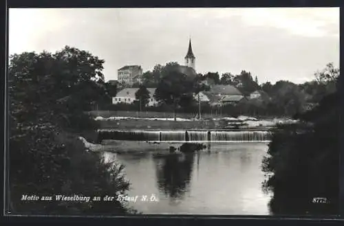 AK Wieselburg a. d. Erlauf, Teilansicht mit Kirche