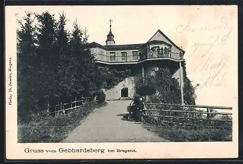 AK Bregenz, Restaurant Gebhardsberg und Kirchturm