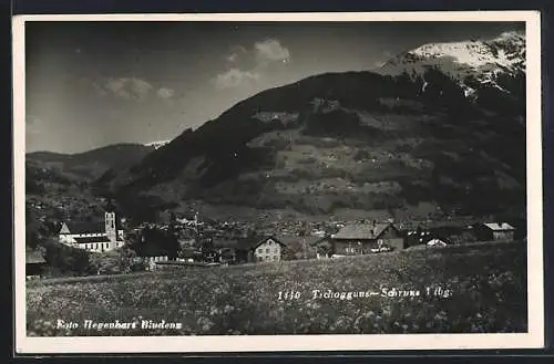 AK Tschagguns-Schruns /Vlbg., Ortsansicht mit Umgebung