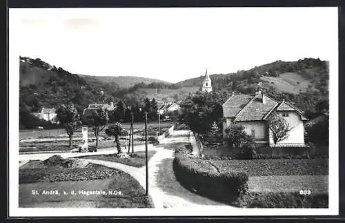 AK St. Andrä vor dem Hagentale, Teilansicht mit Kirche