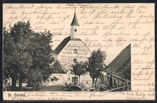 AK St. Corona, Blick auf die Kirche