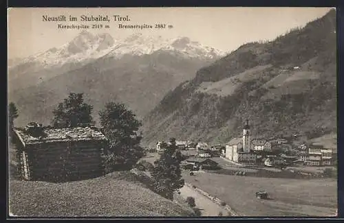 AK Neustift, Talpanorama mit der Kirche