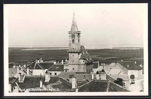 AK Rust am Neusiedlersee, Teilansicht mit der Kirche