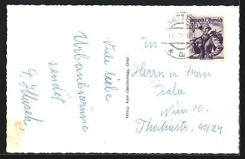 AK Ratten bei Birkfeld, Ortsansicht im Tal