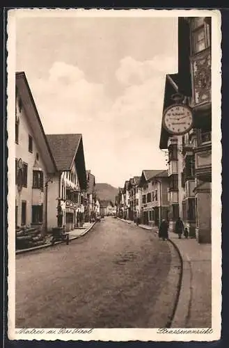 AK Matrei a. Br., Strassenpartie mit kleinem Brunnen