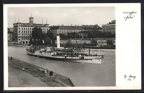 AK Wien, Dampfer Hebe auf der Donau