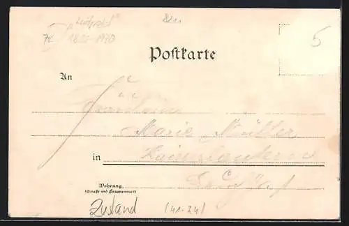 Lithographie Dampfer Luitpold in Fahrt auf dem Chiemsee