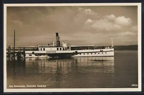 AK Binnenschiff Andechs am Anleger auf dem Ammersee