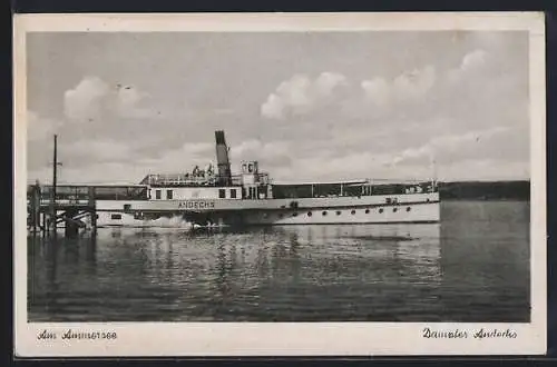 AK Dampfer Andechs auf dem Ammersee