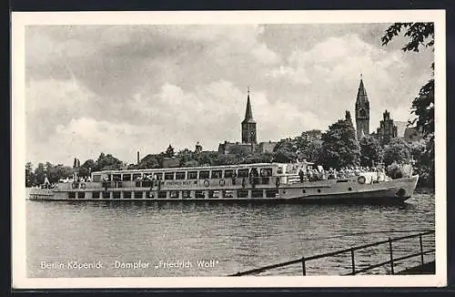 AK Berlin-Köpenick, Der Dampfer Friedrich Wolf