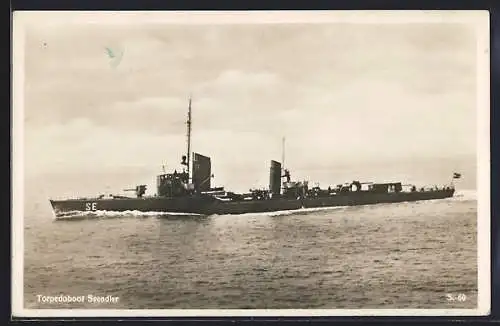 AK Kriegsschiff Torpedoboot Seeadler in Fahrt, Kriegsmarine