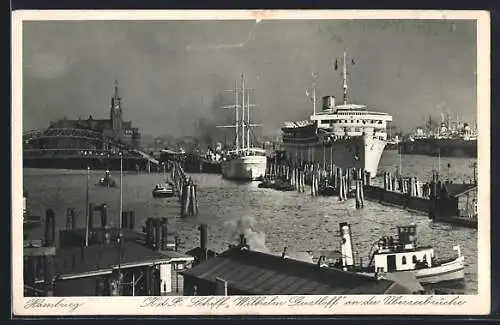 AK Hamburg, KdF Schiff Wilhelm Gustloff an der Überseebrücke