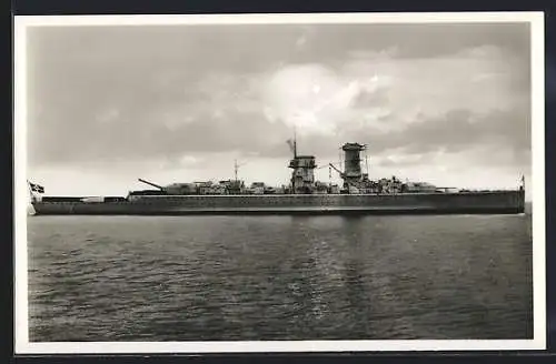 AK Panzerschiff Graf Spee bei stiller See